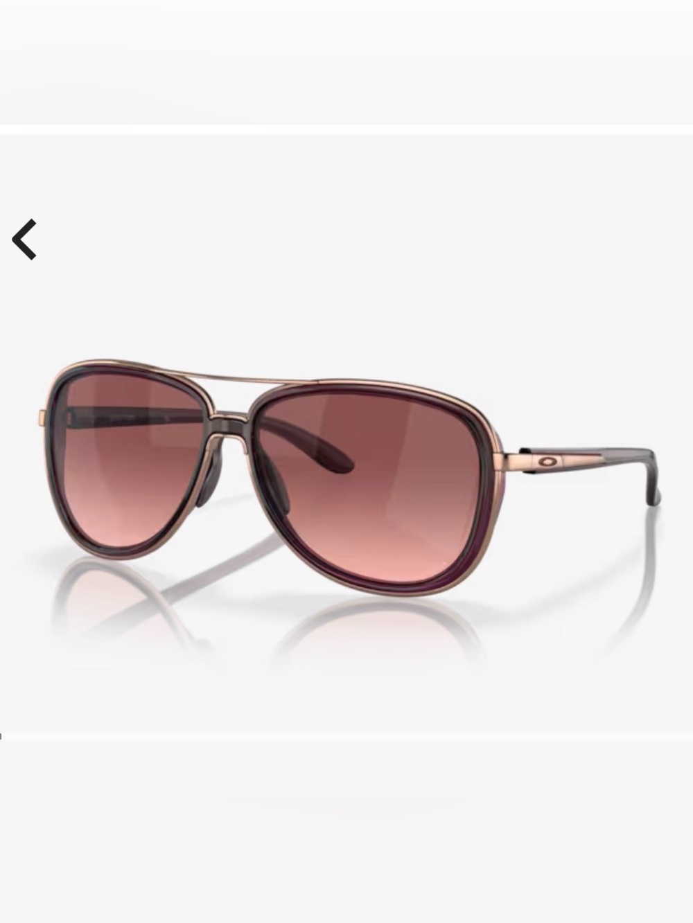Oakley Women's Rose Gold Frame Sunglasses with Pink Gradient Lenses